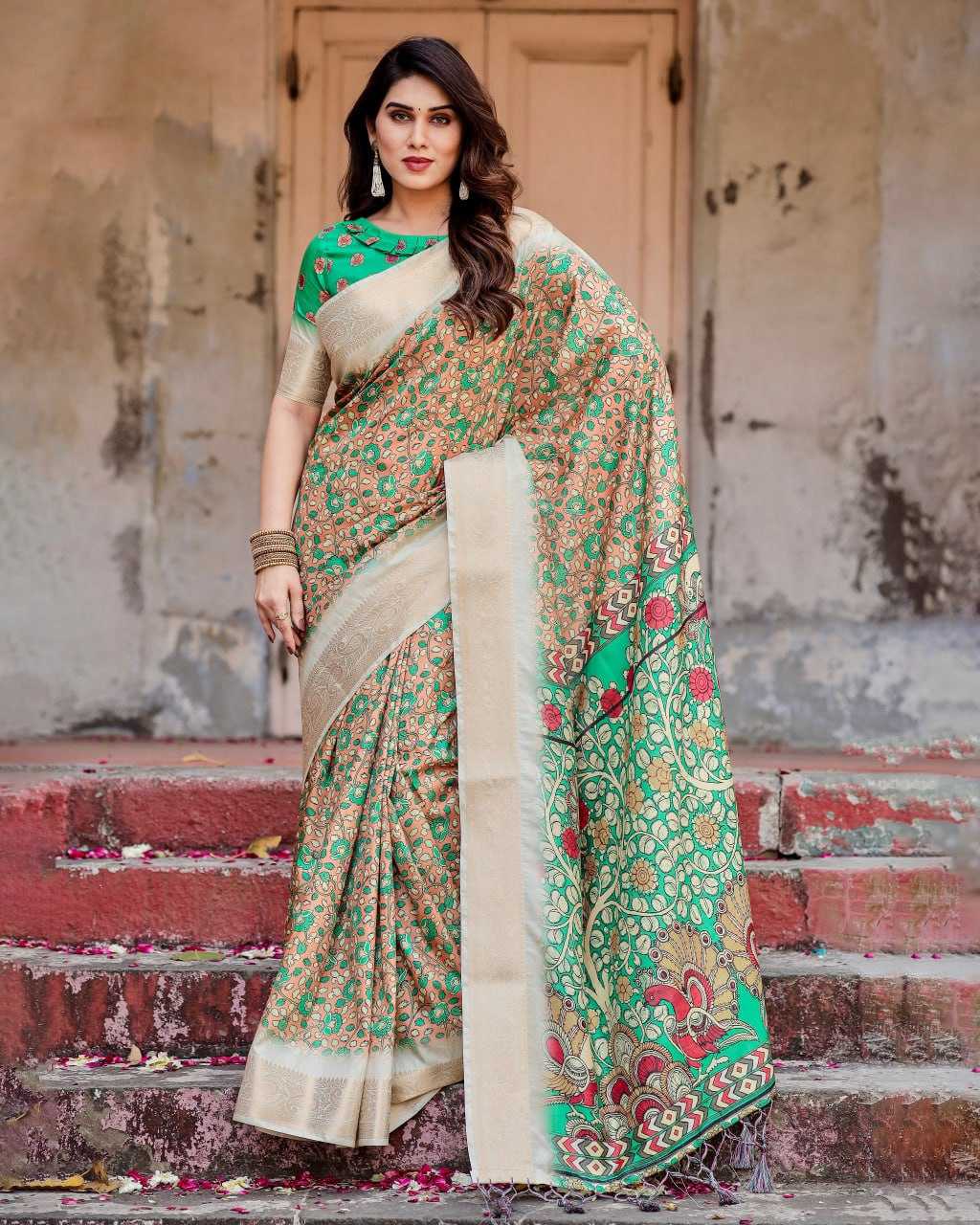 YNF  PURE SILK RAL 1098  WHOLESALE SAREE MANUFACTURER