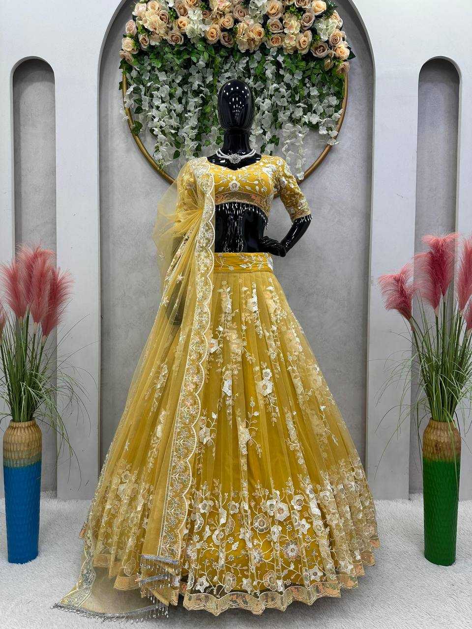 YNF  SOFT NET RIN162 231 WHOLESALE  LEHENGAS MANUFACTURER