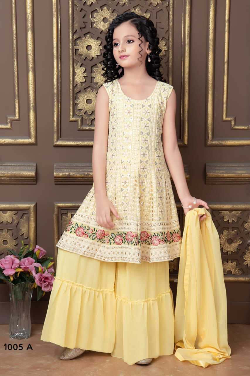 YNF GEORGETTE KSB 1006 WHOLESALE KIDS SHARARA MANUFACTURER   