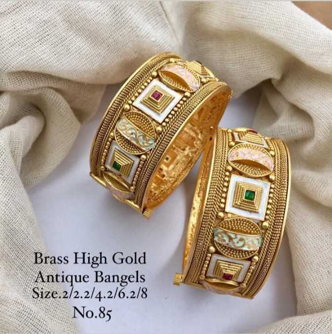 YNF BRASS R54 WOMEN JEWELLERY WHOLESALE ANTIQUE BAMGLES MANUFACTURER