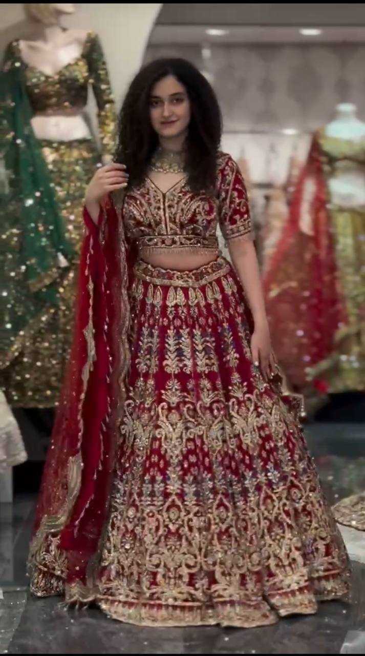 YNF FAUX GEORGETTE RIN108 1625 LEHENGAS  WHOLESALE DESIGNER BRIDAL WEDDING LEHENGA MANUFACTURER  