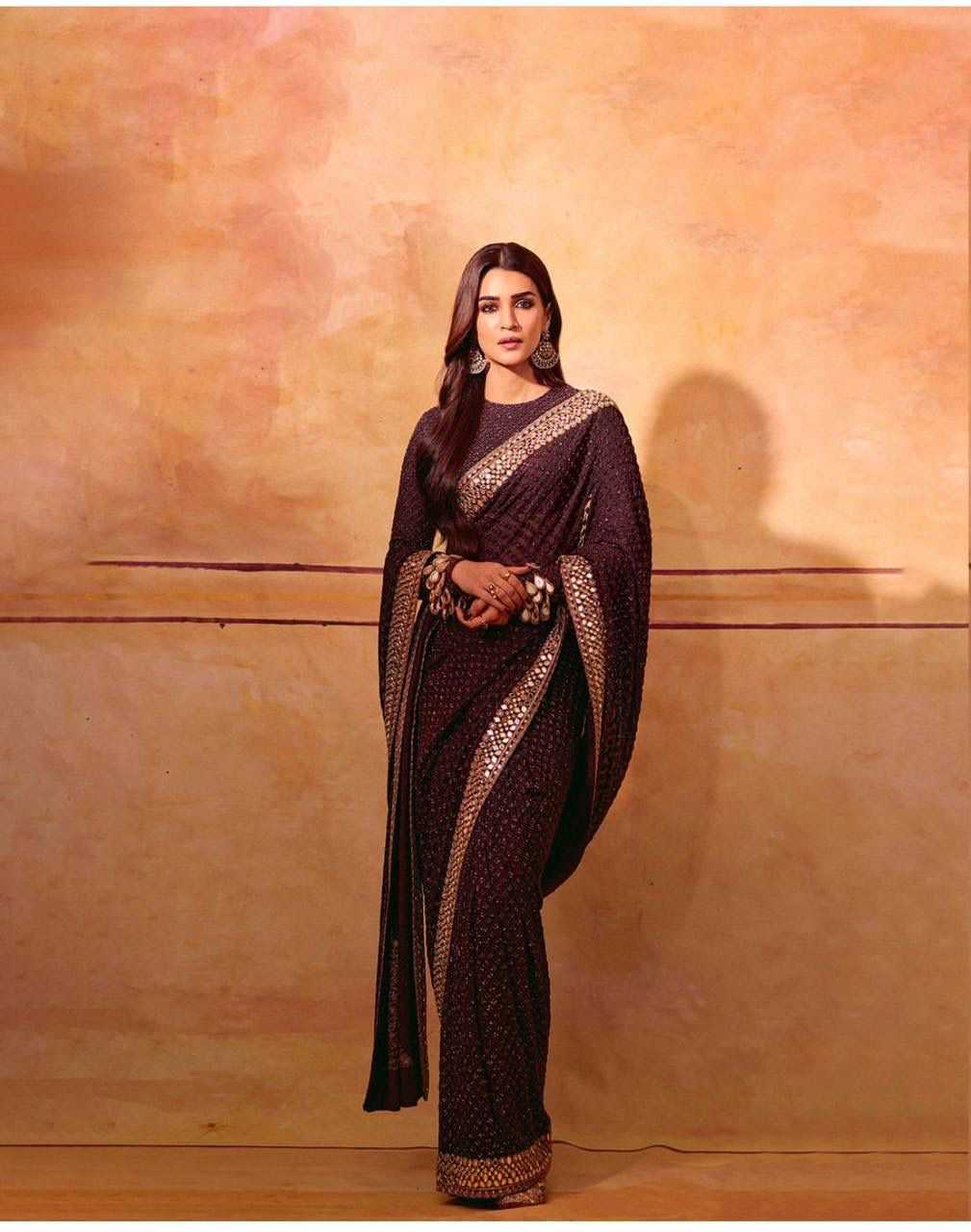 YNF GEORGETTE MPL REFINED SAREES BOLLYWOOD COLLECTIONS WHOLESALE PARTY WEAR GEORGETTE EMBROIDERED SAREES  MANUFACTURER