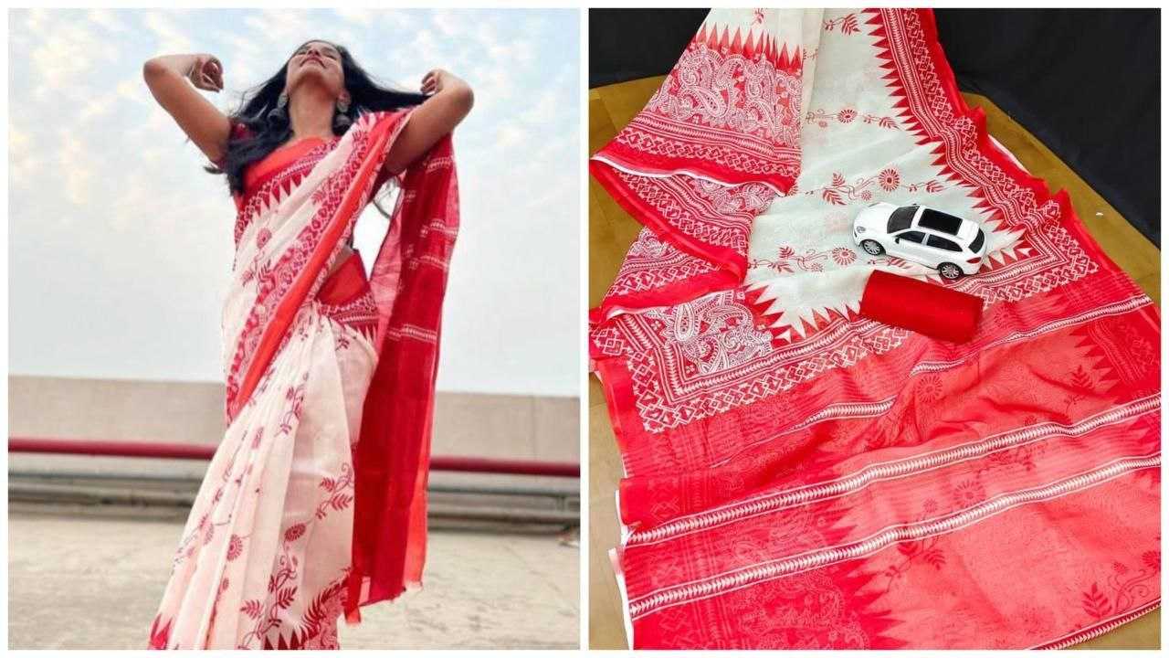 YNF RMA 425 LINEN SAREE WHOLESALE INDIAN, LADIES ,PRINTED SAREE MANUFACTURER