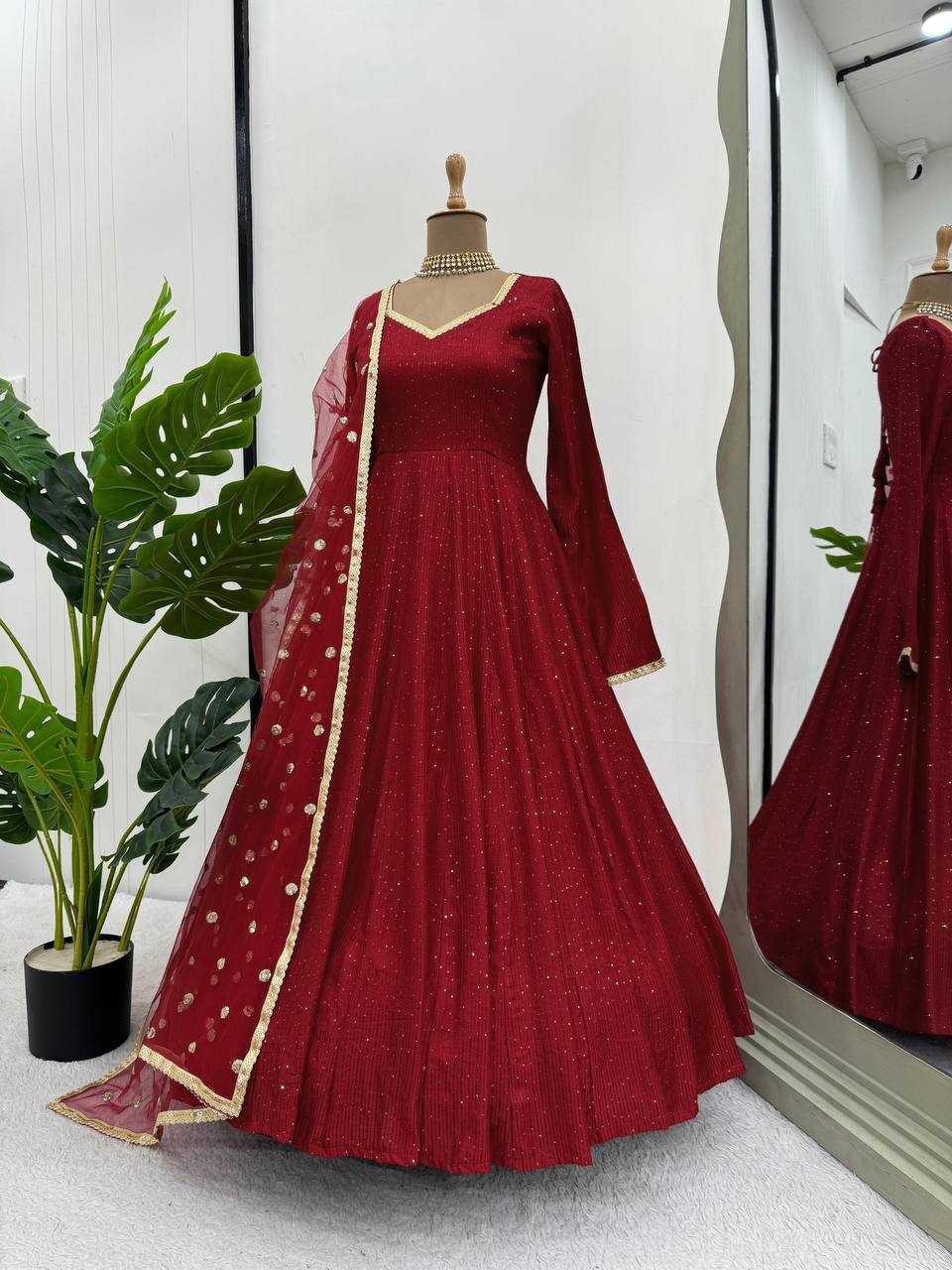 YNF DOLA SILK RIN169 5747 GOWNS WHOLESALE FANCY ANARKALI GOWNS MANUFACTURER