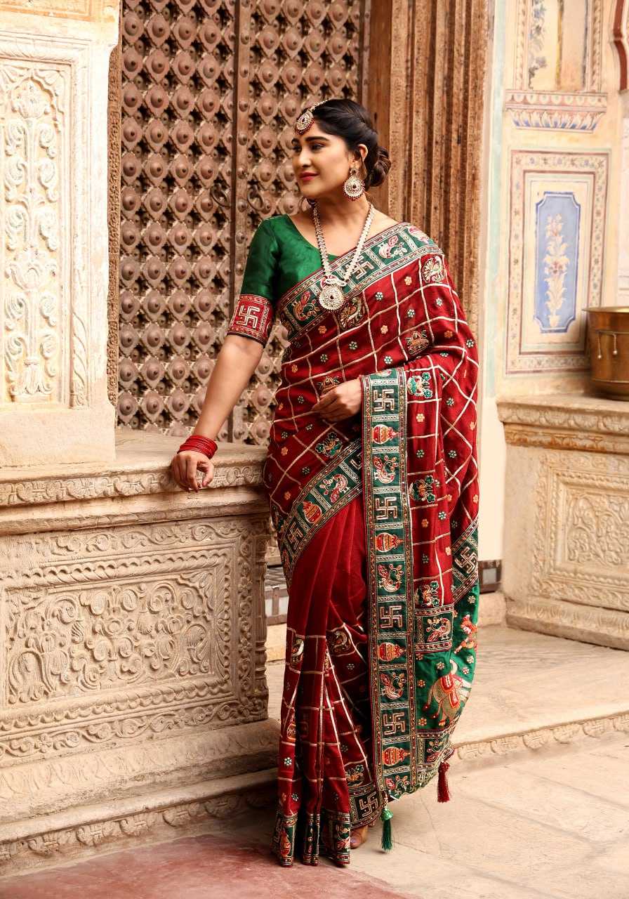 YNF SOFT SILK RSC PANETAR-132 SAREES WHOLESALE HEAVY SILK SOFT SILK PATOLA SAREES EMANUFACTURER