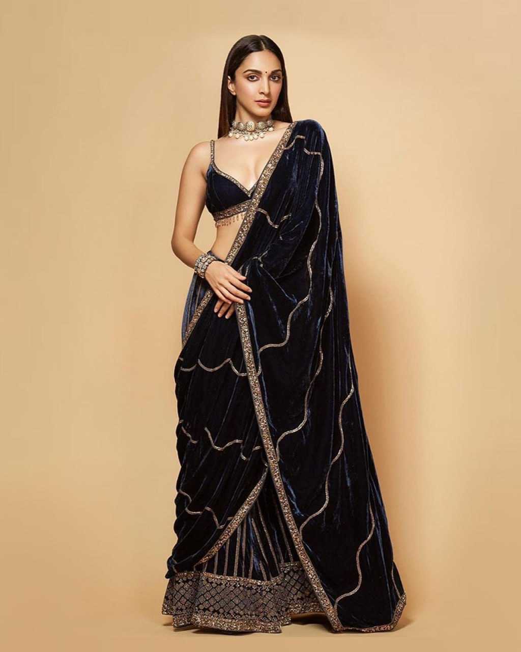 YNF VELVET RIN141 529 SAREES WHOLESALE LEHENGA VELVET KIARA ADVANI BOLLYWOOD COLLECTIONS SAREES MANUFACTURER