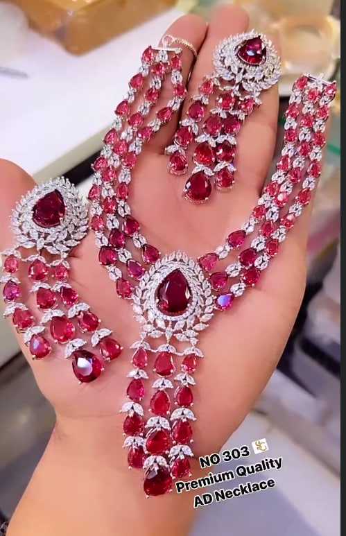 YNF AD DIAMOND ROSE20 WOMENS JEWELLERY WHOLESALE AD DIAMOND NECKLACE MANUFACTURER