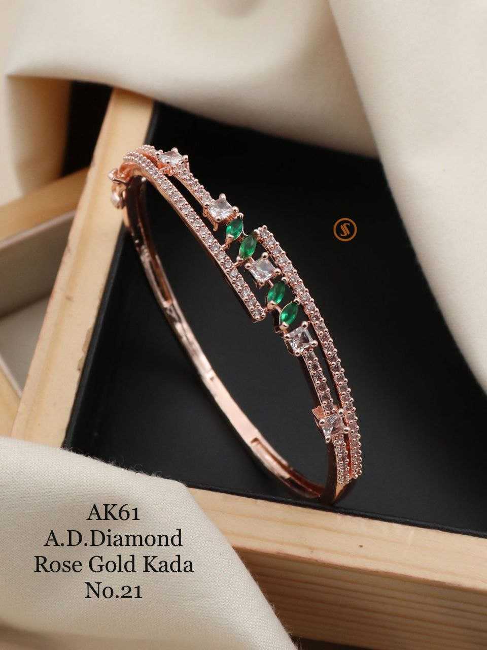 YNF BRASS RAK23 WOMENS JEWELLERY WHOLESALE AD DIAMOND BANGLES MANUFACTURER