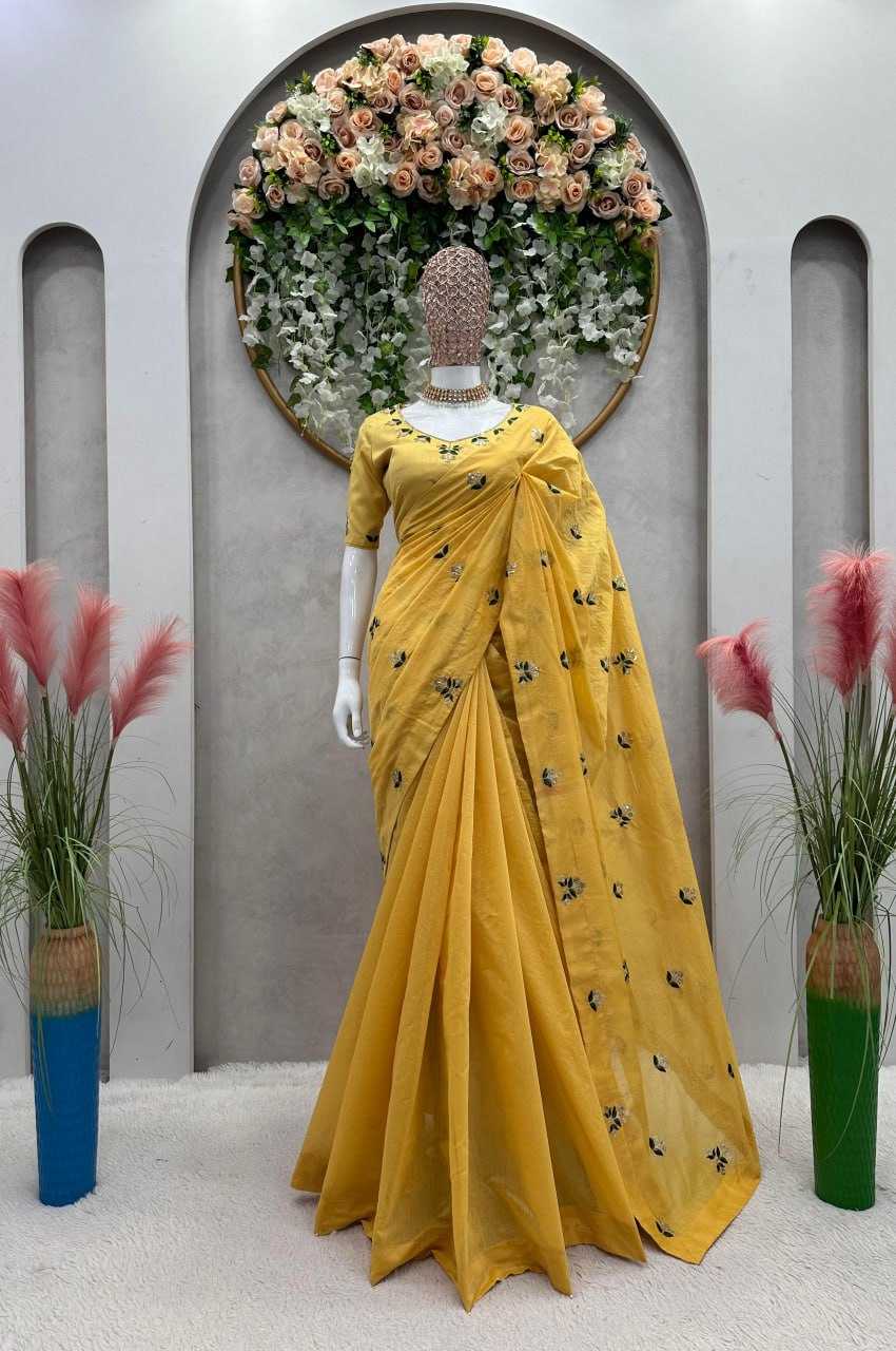 YNF CHANDERI SILK RIN133 484 SAREES WHOLESALE FANCY SEQUENCE CHANDERI SAREES MANUFACTURER