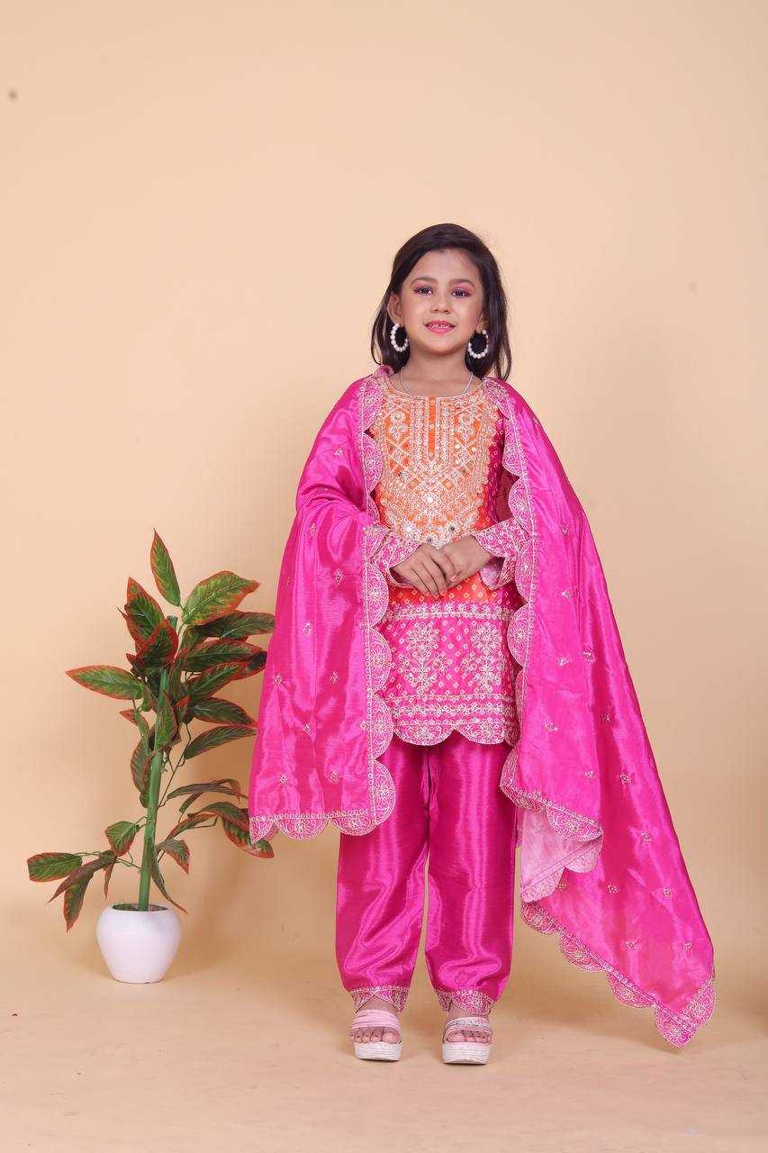 YNF CHANDERI SILK RIN154 186 KIDS WEAR WHOLESALE KIDS SUIT MANUFACTURER