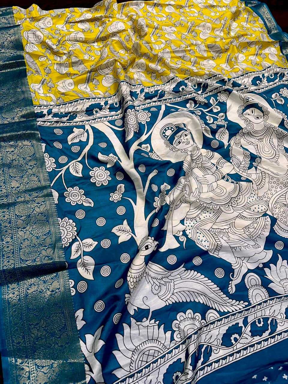 YNF DOLA SILK KESH110 RADHA07 SAREES WHOLESALE PRINTED LADIES KALAMKARI SAREES  MANUFACTURER