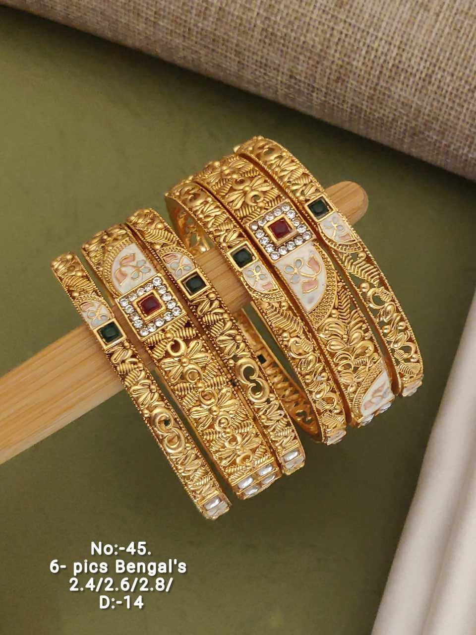 YNF BRASS 142A WOMENS JEWELLERY WHOLESALE RAJWADI BANGLES MANUFACTURER