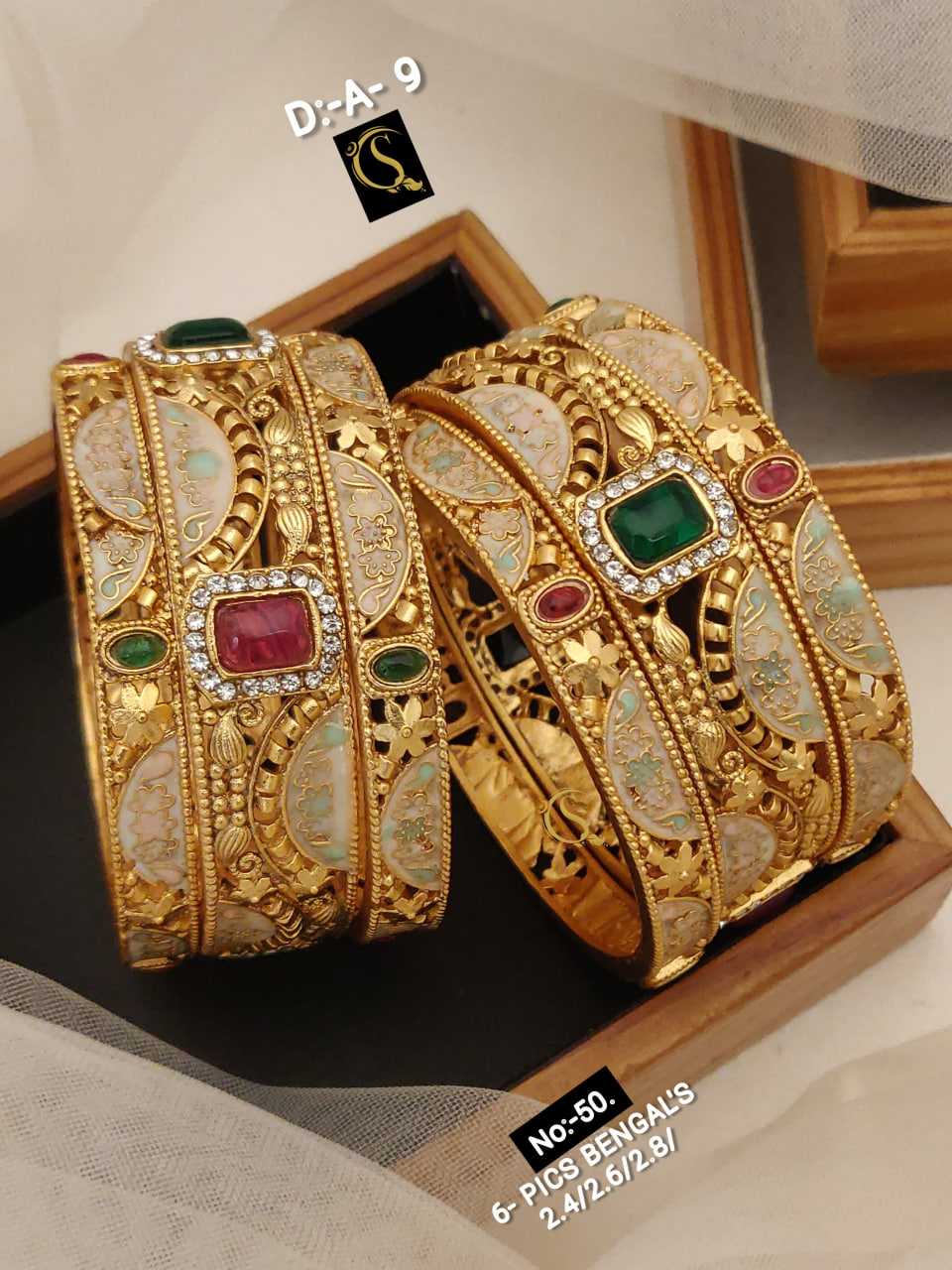 YNF BRASS 143A WOMENS JEWELLERY WHOLESALE RAJWADI BANGLES MANUFACTURER