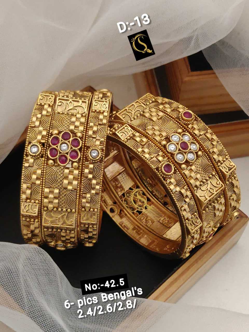 YNF BRASS 149A WOMENS JEWELLERY WHOLESALE RAJWADI BANGLES MANUFACTURER