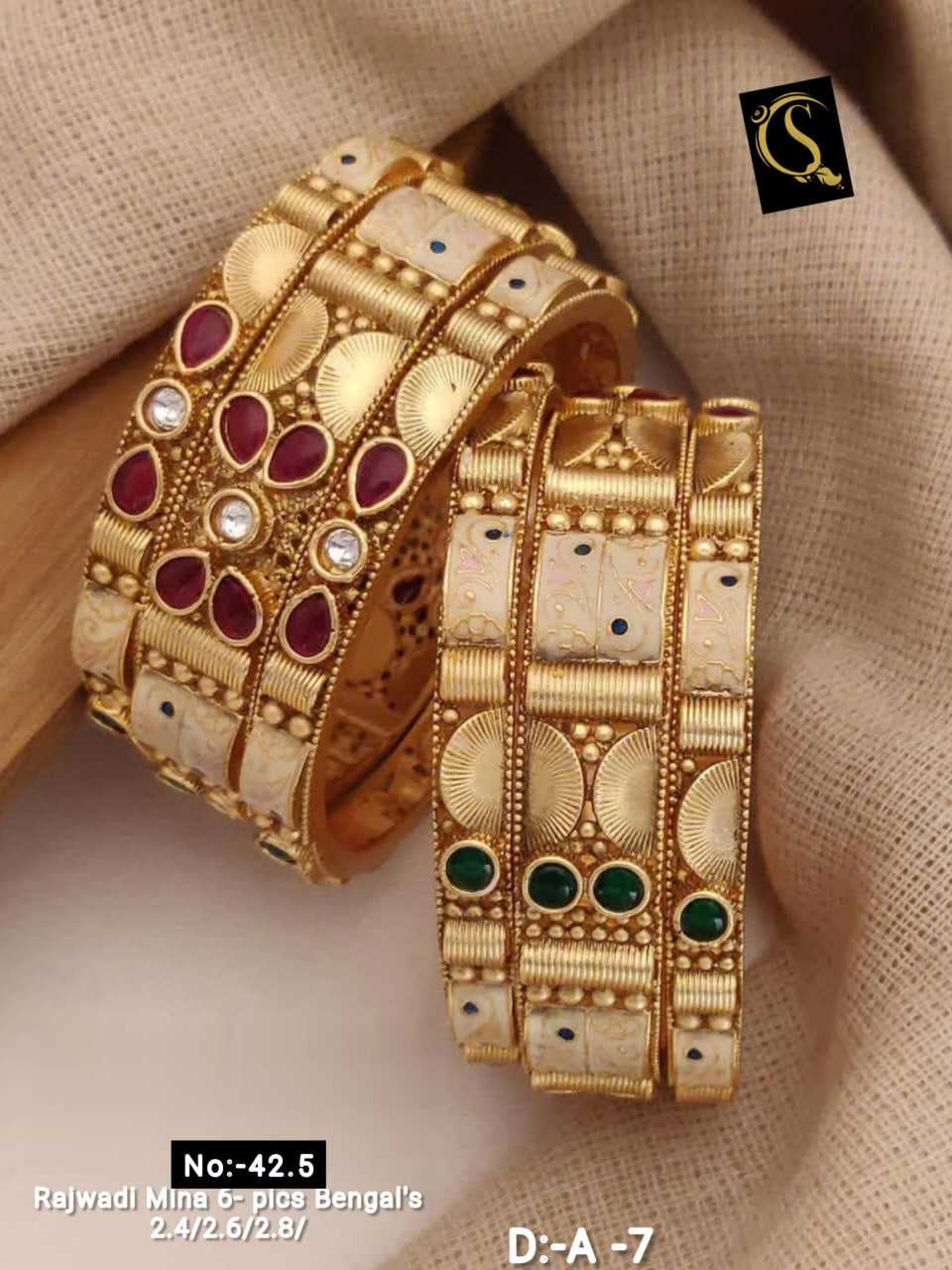 YNF BRASS 158A WOMENS JEWELLERY WHOLESALE RAJWADI BANGLES MANUFACTURER