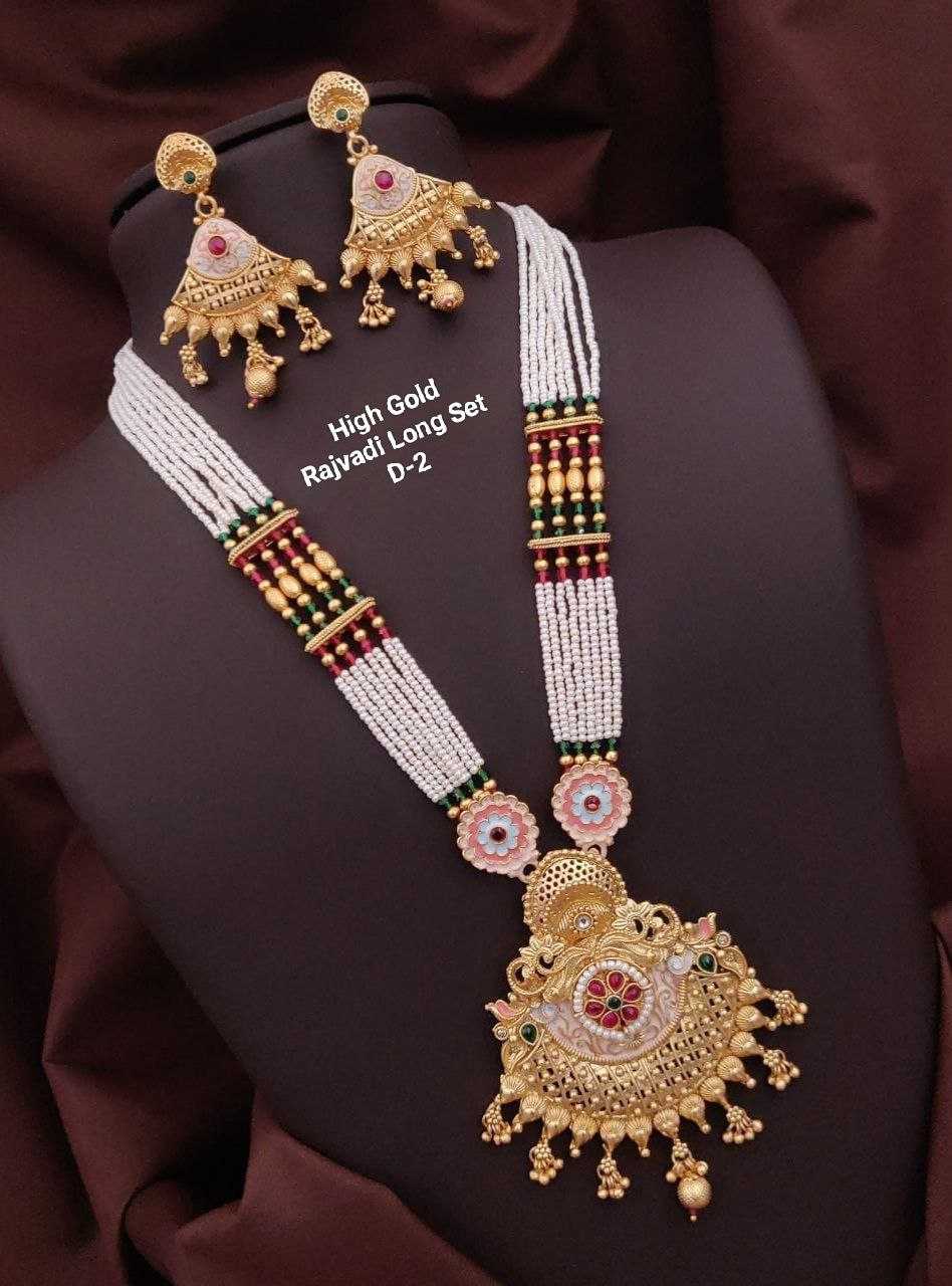 YNF BRASS KESH193 ROR40 C WOMENS JEWELLERY WHOLESALE LONG SET RAJWADI NECKLACES SET MANUFACTURER