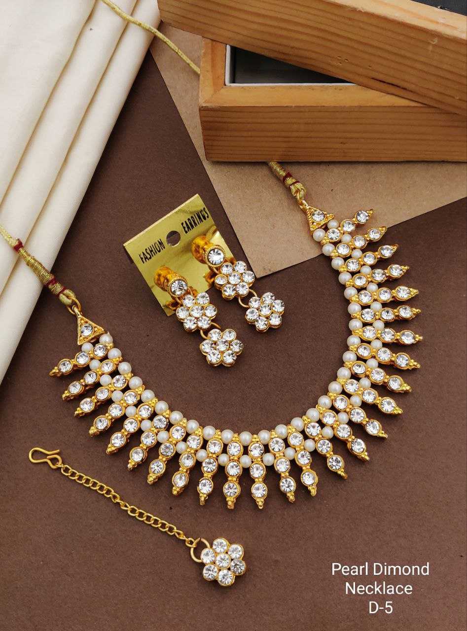 YNF BRASS KESH193 ROR60 WOMENS JEWELLERY WHOLESALE ALLOY DIAMOND NECKLACE SET MANUFACTURER