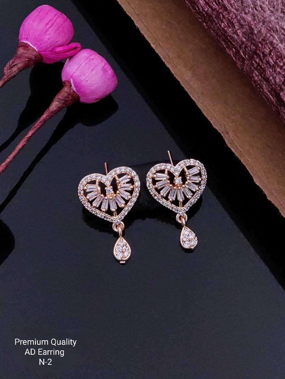 YNF BRASS KESH193 ROR84 A WOMENS JEWELLERY WHOLESALE FANCY EARRINGS AD DIAMOND EARRINGS MANUFACTURER