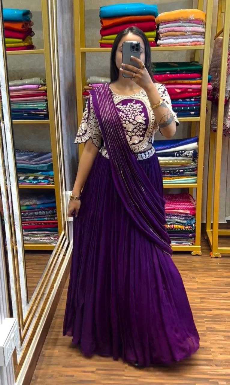 YNF CHINON KESH176 144 LEHENGAS WHOLESALE TRADITIONAL EMBROIDERED LEHENGA WITH DUPATTA LEHENGA WITH BLOUSE LEHENGA WITH BELT PURPLE LEHENGAS MANUFACTURER