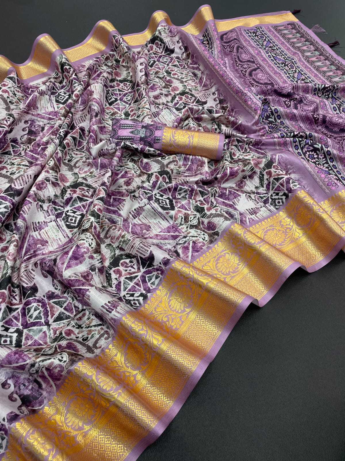 YNF DOLA SILK KESH161 TRM01 SILK SAREES WHOLESALE DOLA SILK SOFT SILK PRINTED SILK PURE SILK SAREES WITH GOLD BORDERES MANUFACTURER