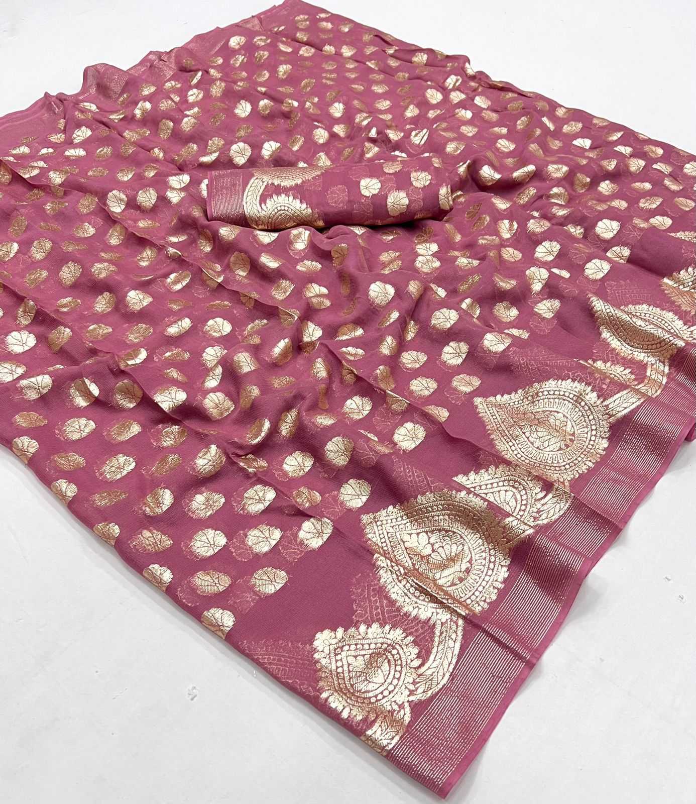 YNF GEORGETTE RIN199 SMH18 SAREES WHOLESALE GEORGETTE BUTTA SEQUINS WORK VISCOSE ZARI SAREES MANUFACTURER