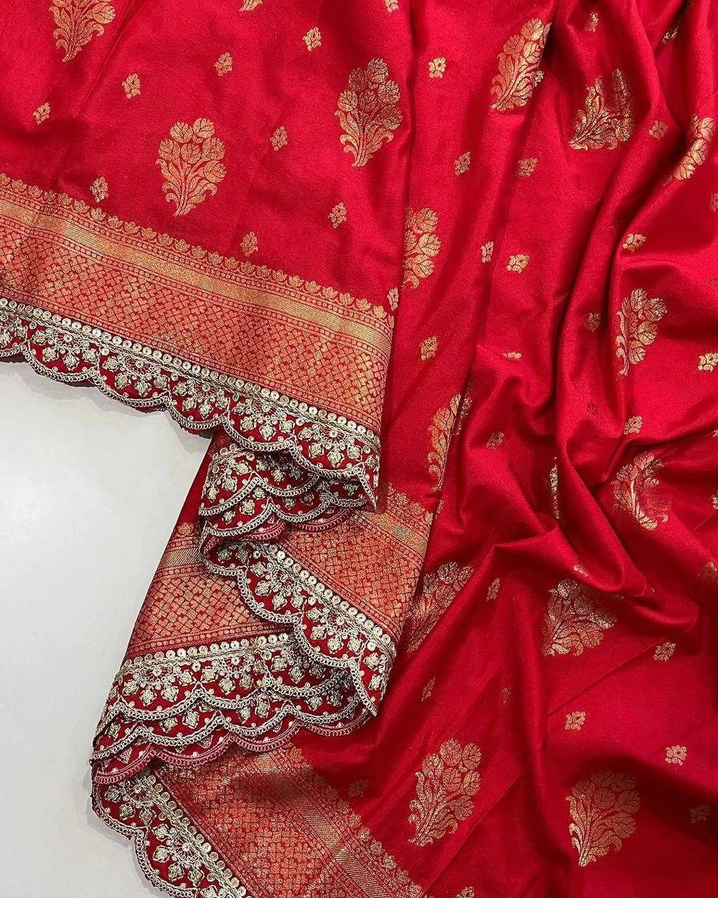 YNF LICHI SILK KESH162 VRT02 SILK SAREES WHOLESALE BANARASI SILK SAREES WITH ZARI WORK EMBROIDERED SILK RED SILK SAREES MANUFACTURER