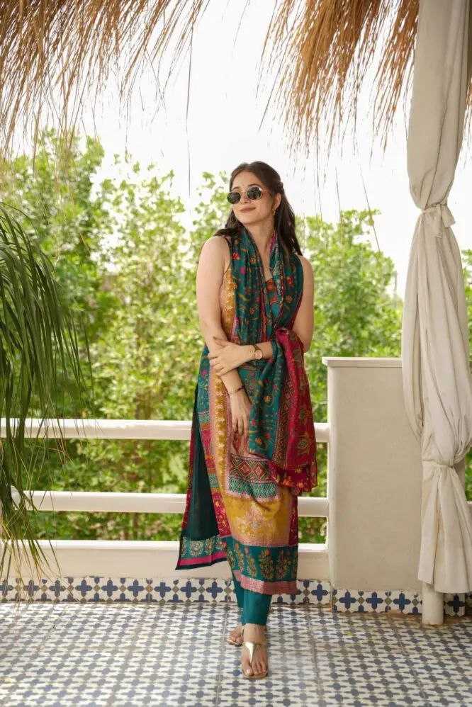 YNF ORGANZA KESH154 1129 SUITS & DRESSES WHOLESALE LADIES KASHMIRI PRINTED LADIES PARTY WEAR ZARI WORK SUITS MANUFACTURER