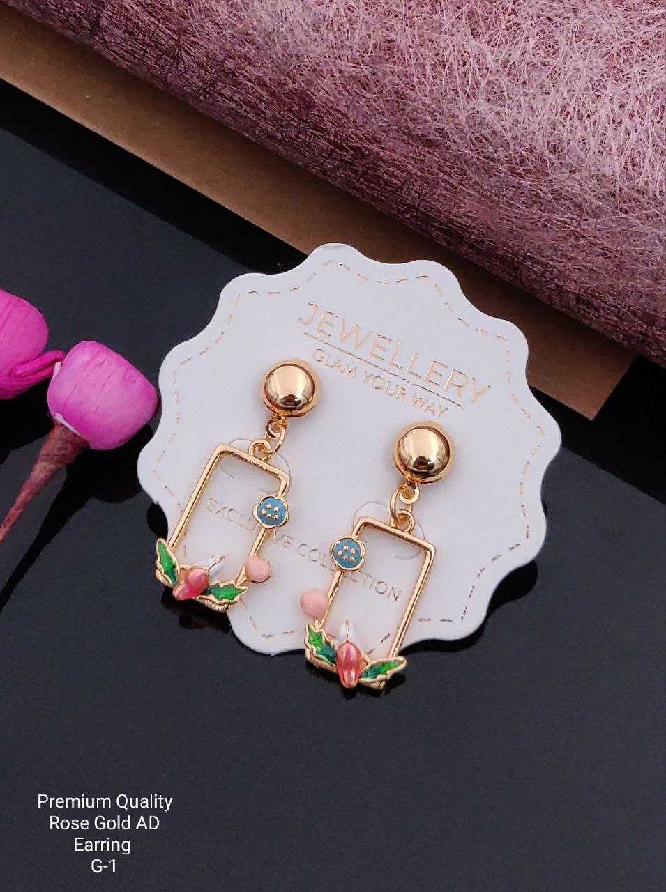 YNF BRASS KESH193 ROR105 WOMENS JEWELLERY WHOLESALE FANCY EARRINGS MANUFACTURER - Deevit International