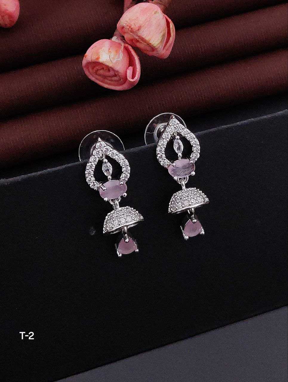 YNF BRASS KESH193 ROR111 WOMENS JEWELLERY WHOLESALE FANCY ARTIFICIAL AD DIAMOND EARRINGS MANUFACTURER