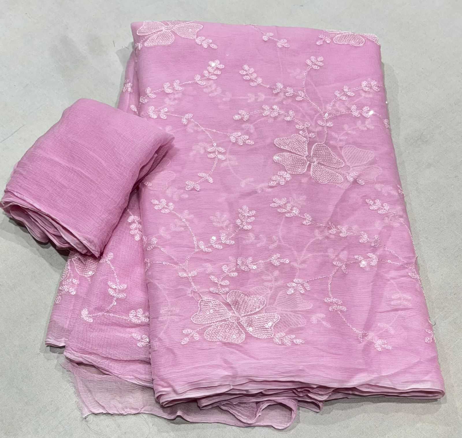 YNF CHIFFON RIN152 NSD64 SAREES WHOLESALE CHIFFON WORK EMBROIDERED SAREES MANUFACTURER