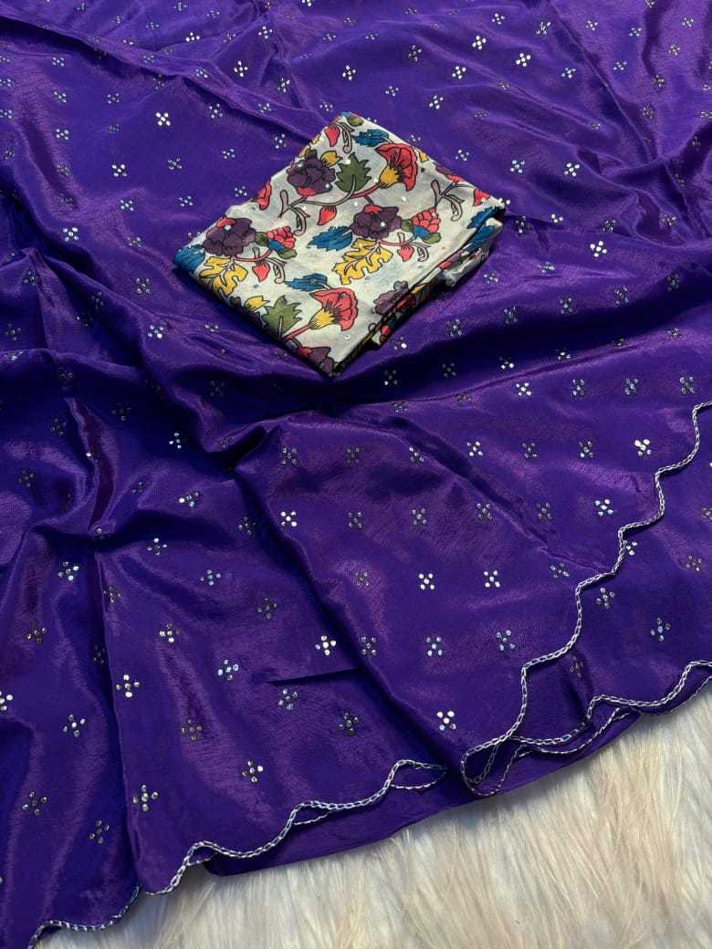 YNF CHINON SILK RIN182 RUN91 SAREES WHOLESALE FANCY WORK CUTWORK SILK SAREES MANUFACTURER