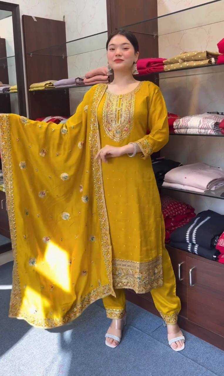 YNF COTTON KESH227 1001 SUITS & DRESSES WHOLESALE LADIES EMBROIDERY COTTON LONG KURTIS YELLOW SALWAR SUITS MANUFACTURER