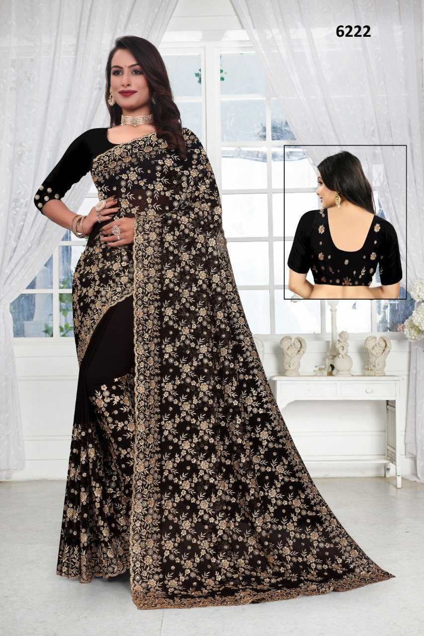 YNF GEORGETTE KESH114 6222 SAREES WHOLESALE STONE WORK GEORGETTE PARTY WEAR SAREES MANUFACTURER - Deevit International