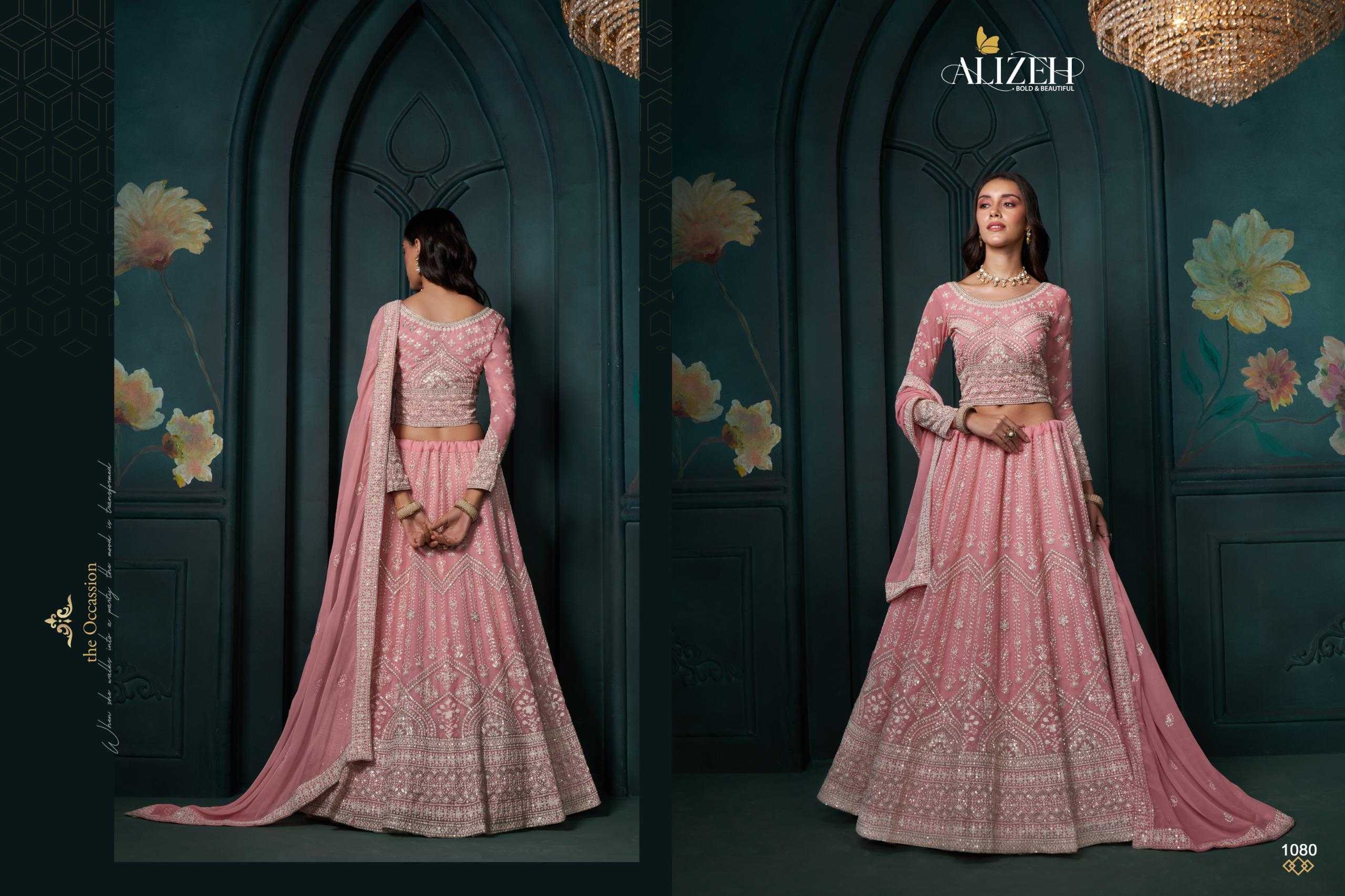 YNF HEAVY SILK KESH235 AFFAIR VOL-3 CLOTHING BRANDS WHOLESALE ALIZEH OFFICIAL LEHENGA MANUFACTURER - Deevit International