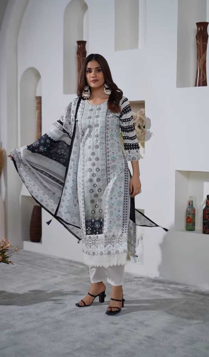 YNF MUSLIN KESH164 G54 SUITS & DRESSES WHOLESALE PRINTED LONG KURTI WHITE SALWAR SUITS MANUFACTURE