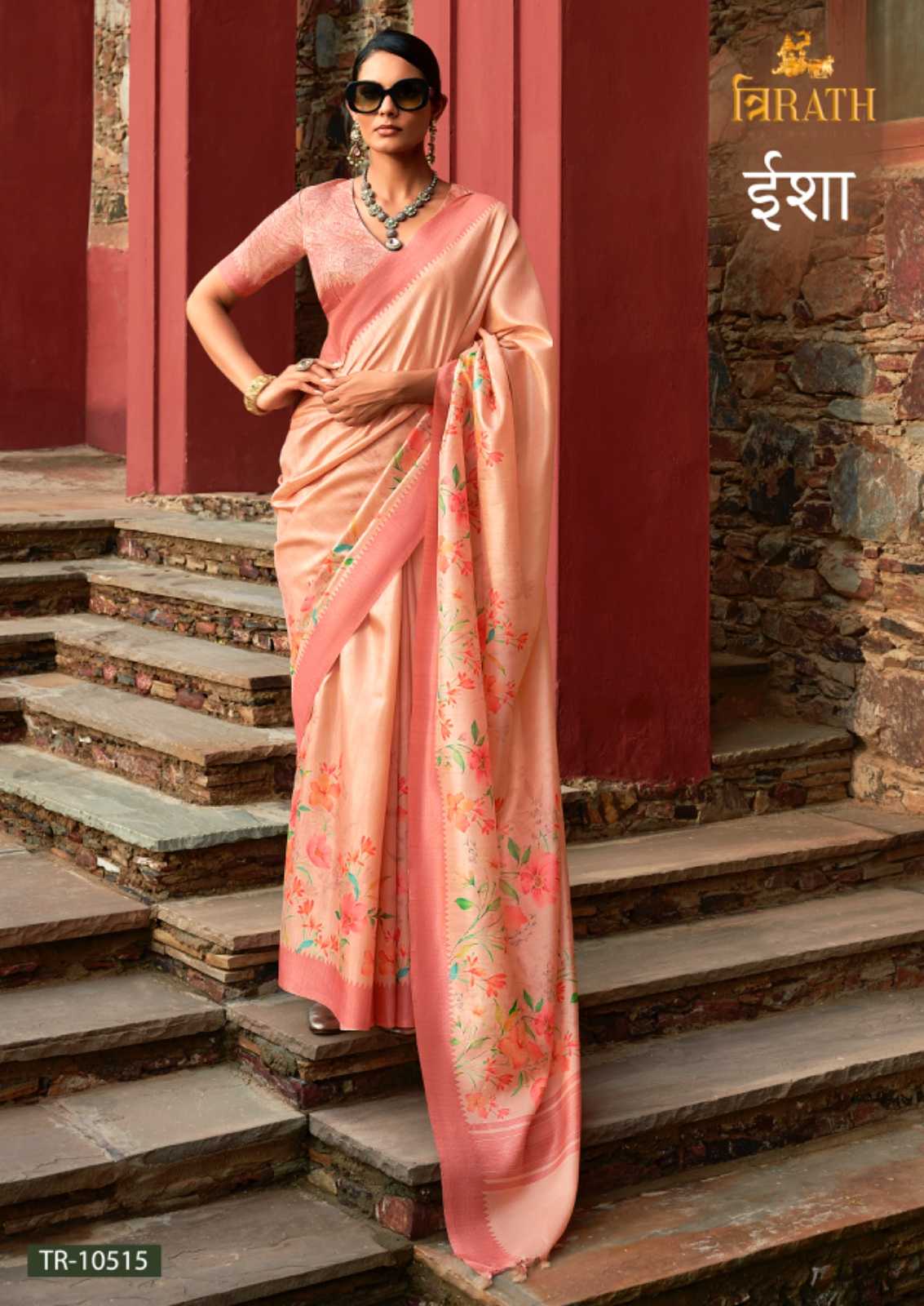 YNF PURE SILK TRIRATH KESH235 ISHA CLOTHING BRANDS WHOLESALE SAREES MANUFACTURER    - Deevit International