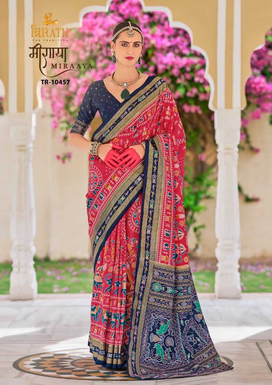 YNF SOFT SILK TRIRATH KESH235 MIRAAYA CLOTHING BRANDS WHOLESALE SAREES MANUFACTURER - Deevit International