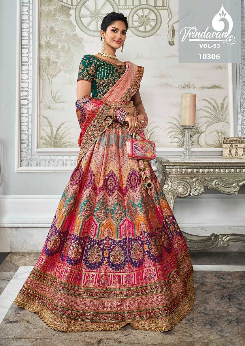 YNF SOFT SILK VRINDAVAR KESH235 VOL 53 CLOTHING BRANDS WHOLESALE LEHENGA MANUFACTURER - Deevit International