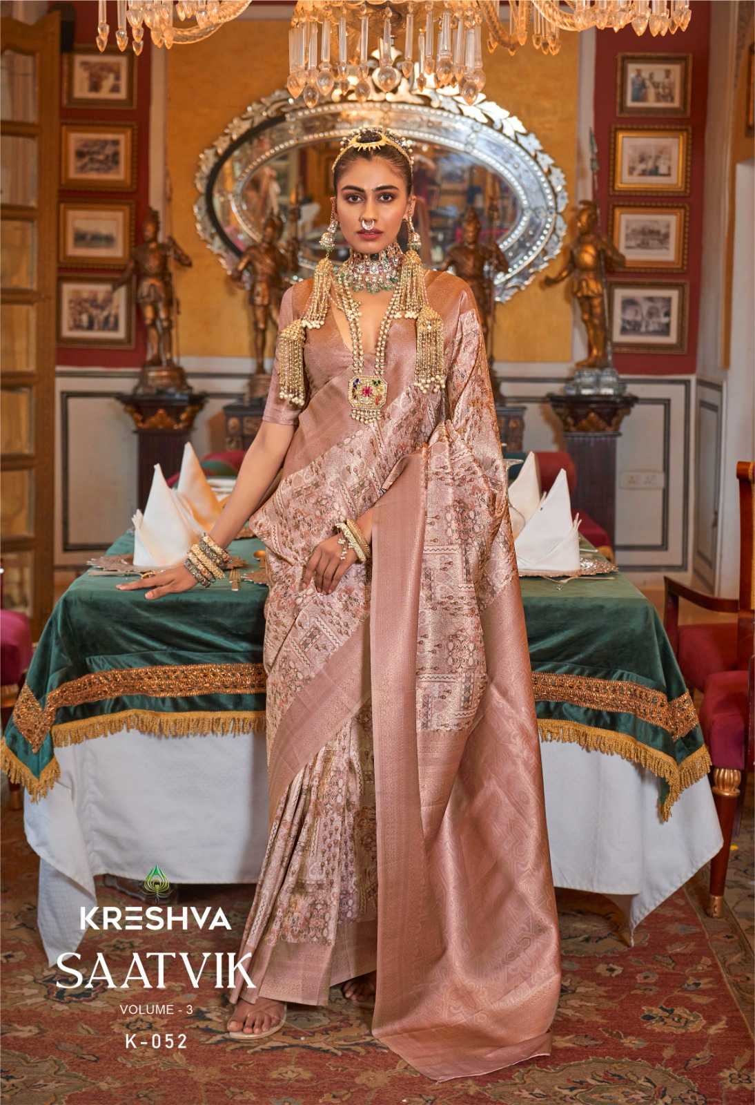 YNF TUSSAR SILK SINDHURI KESH235 SAATVIK-3 CLOTHING BRANDS WHOLESALE SAREES MANUFACTURER - Deevit International