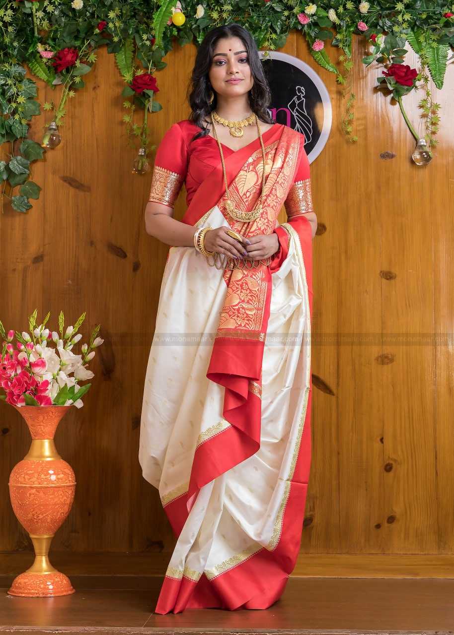 YNF BANARASI SOFT SILK RIN132 156 SILK SAEES WHOLESALE BANARASI SILK WHITE SILK TRADITIONAL SAREES MANUFACTURER - Deevit International