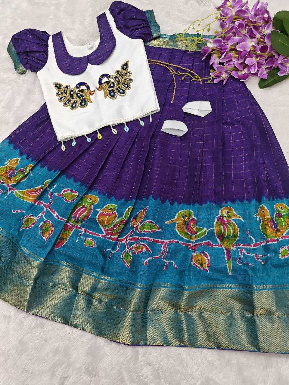 YNF BANGALORI SILK KESH189 VET21KIDS WEAR WHOLESALE KIDS LEHENGA TRADITIONAL OUTFITS KIDS LEHENGA FESTIVE WEAR KIDS WEDDING OUTFITS MANUFACTURER - Deevit International