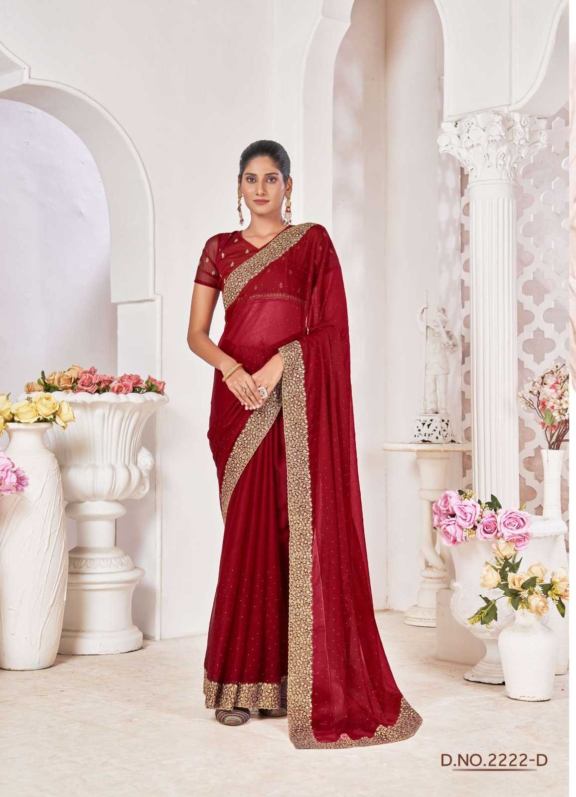 YNF CHIFFON JAYSHREE SAREES KESH113 2222 Series CLOTHING BRANDS WHOLESALE SAREES MANUFACTURER - Deevit International