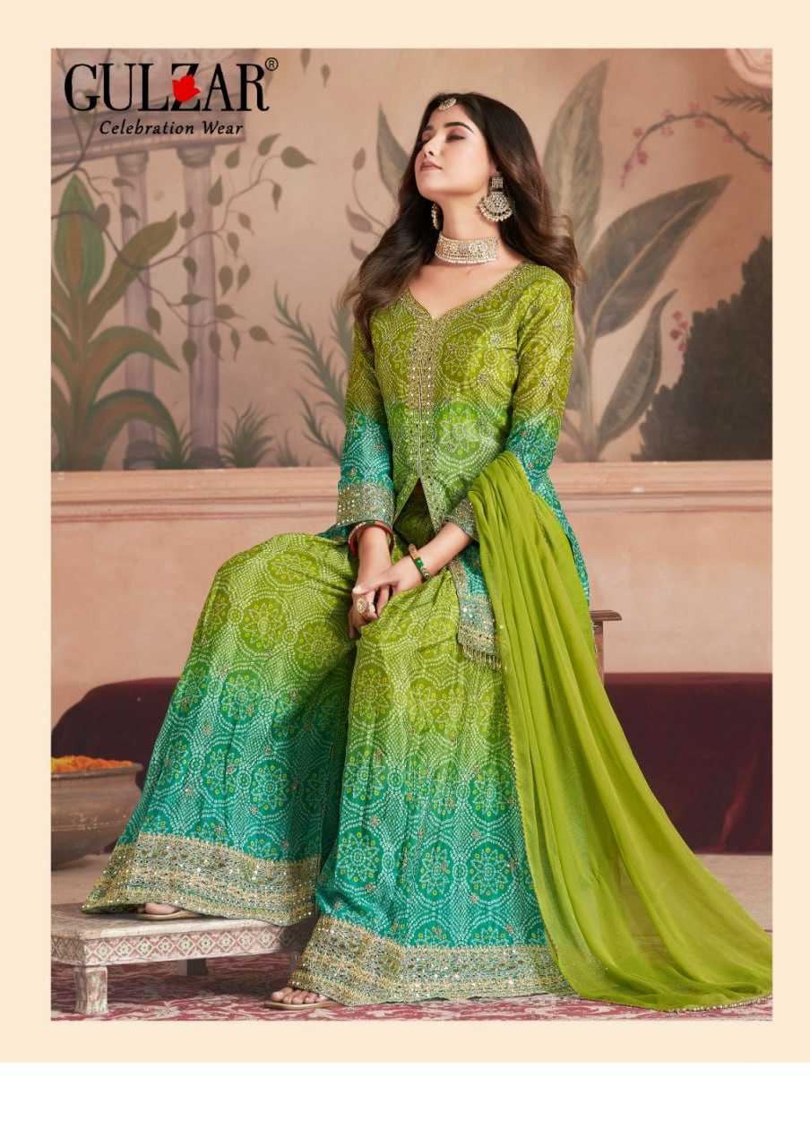 YNF CHINON Gulzar KESH233 2121 CLOTHING BRANDS WHOLESALE SUIT AND SHARARA MANUFACTURER - Deevit International