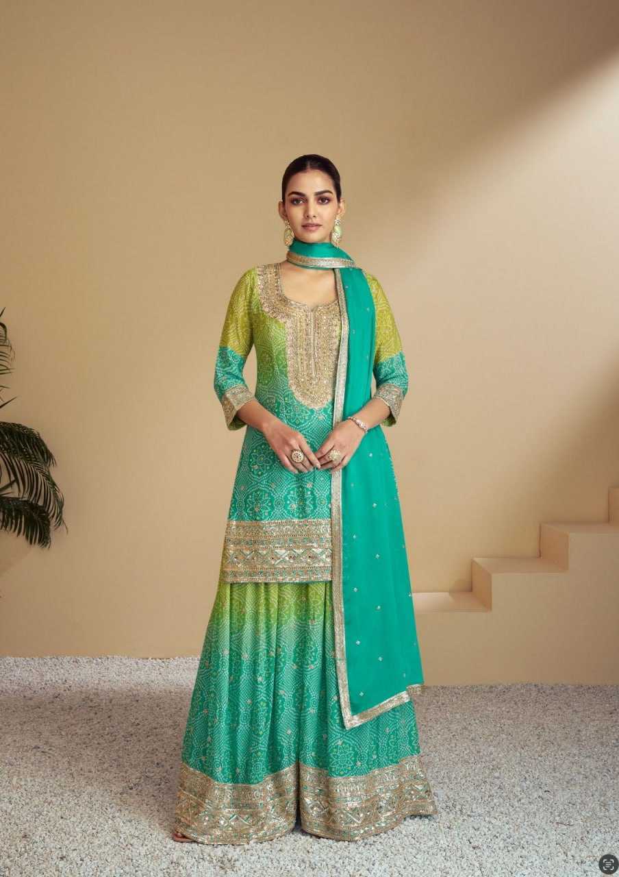 YNF CHINON KESH236 01 SUITS & DRESSES WHOLESALE SHARARA SALWAR EMBROIDERY WEDDING LADIES SUITS MANUFACTURE - Deevit International