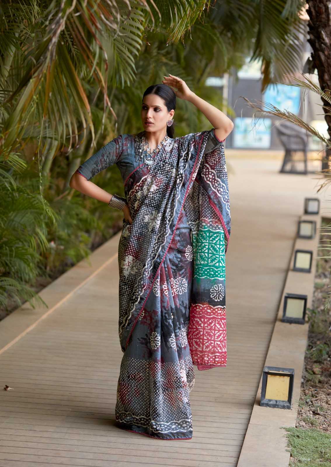 YNF COTTON RIN195 Samsara SAREES WHOLESALE PRINTED COTTON SEQUENCE OFFICE WEAR SAREES MANUFACTURER - Deevit International