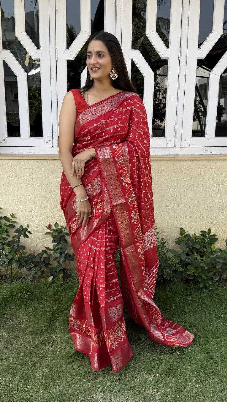 YNF COTTON SILK KESH117 RWC55 SAREES WHOLESALE SILK ZARI BORDER RED COTTON SAREES MANUFACTURER - Deevit International