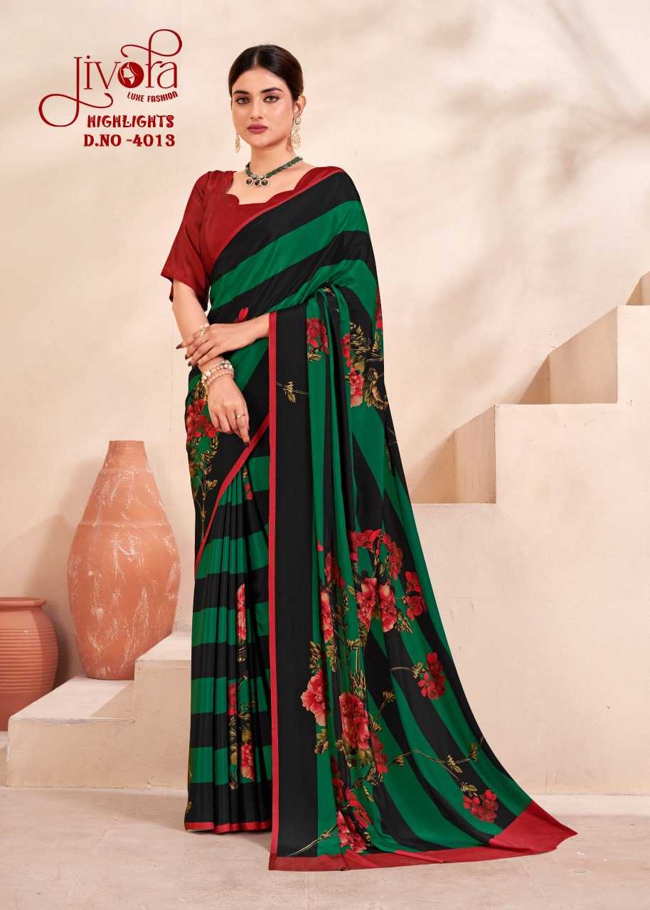 YNF CREPE SILK JIVORA KESH113 Highlight CLOTHING BRANDS WHOLESALE SAREES MANUFACTURER - Deevit International