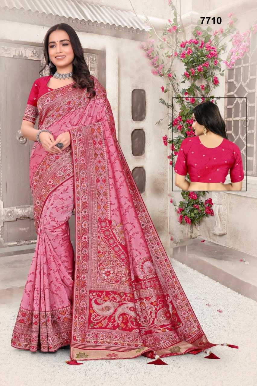 YNF DOLA SILK KESH114 7710 SAREES WHOLESAL TRADITIONALE DOLA SILK ZARI BORDER SILK SAREE FOR WEDDING SAREE MANUFACTURER - Deevit International