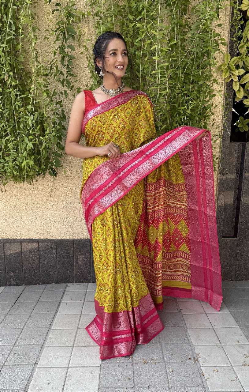 YNF DOLA SILK KESH117 RWC70 SILK SAREES WHOLESALE DOLA SILK ZARI BORDER SILK YELLOW SILK SAREES MANUFACTURER - Deevit International