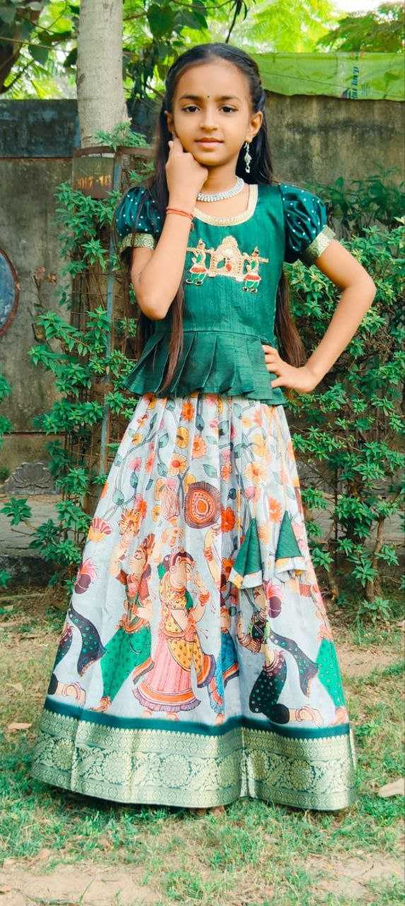 YNF DOLA SILK KESH189 VET17 KIDS WEAR WHOLESALE KIDS LEHENGA KIDS TRADITIONAL OUTFITS KIDS LEHENGA CHOLI KIDS FESTIVE WEAR KIDS WEDDING OUTFITS MANUFACTURER - Deevit International